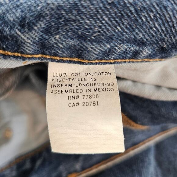 Vintage 90s Tommy Hilfiger Jeans Mens 42X30 Baggy Fit Wide Leg Denim Medium Wash - Picture 12 of 13